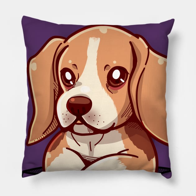 Pocket Cute Beagle Pillow by TechraPockets