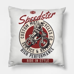 Speedster Custom Motorcycles Pillow