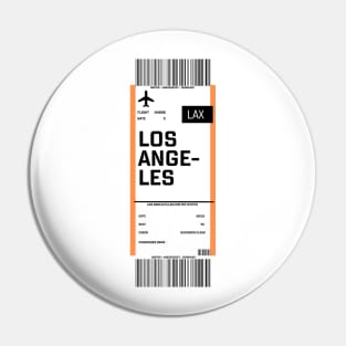 Los Angeles boarding pass Pin