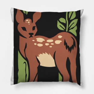 Classy Minimalist Deer Graphic Design Pillow