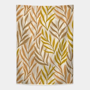 Calm leaves in beige Tapestry