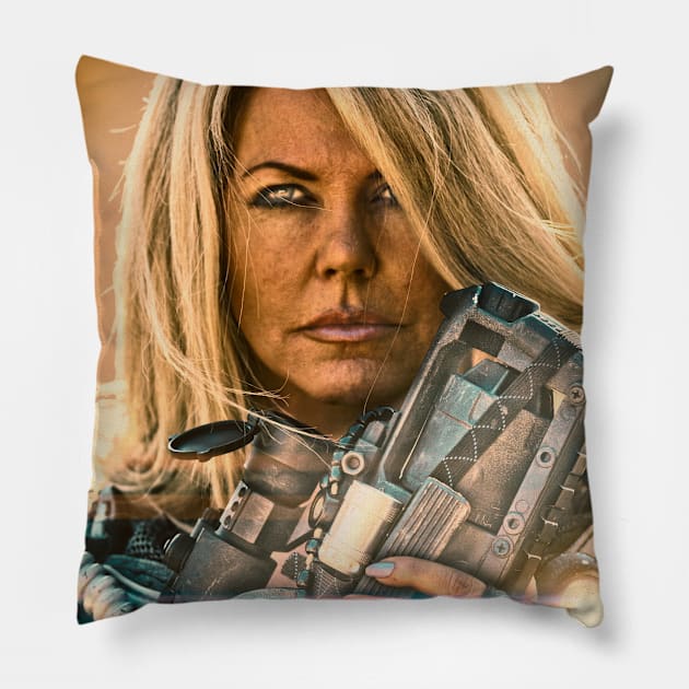 Rogue Warrior Robot Fighter Sienna Pillow by Empire Motion Pictures