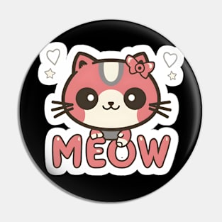 Meow kitty cat Pin