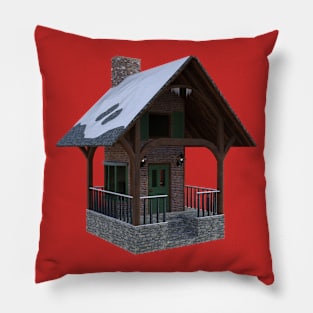 Christmas Train Kiosk Pillow