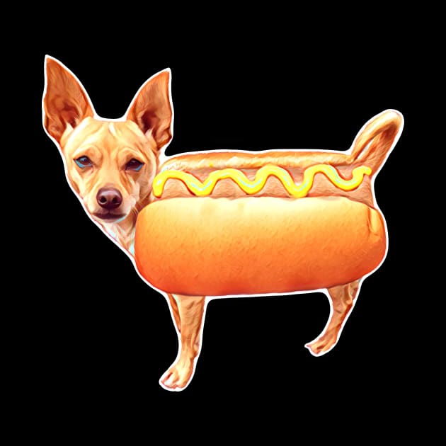 Funny Chihuahua Hot Dog by Mochi Merch