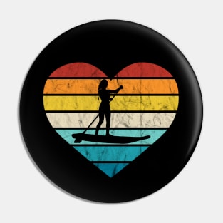 I Love Stand-up Paddling Water Sports Pin