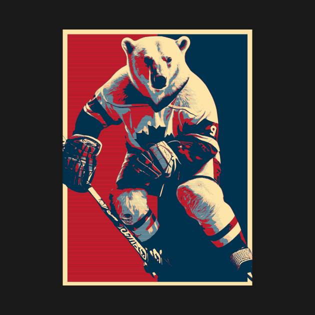 Polar Bear Ice Hockey Player HOPE by DesignArchitect