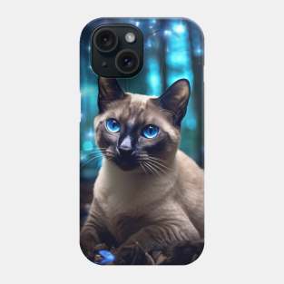 Siamese In Enchanted Forest Phone Case