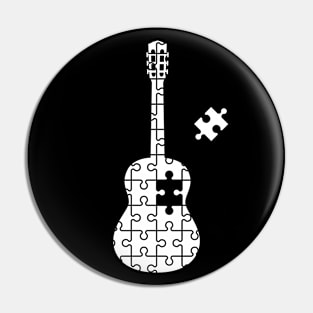 Puzzle Classical Guitar Silhouette Pin