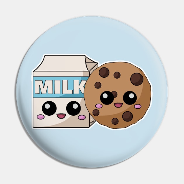 Milk and Cookies Pin by Happy Taco Studio