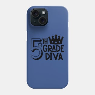 5th Grade Diva Cute Kids Girls School Back to School Phone Case