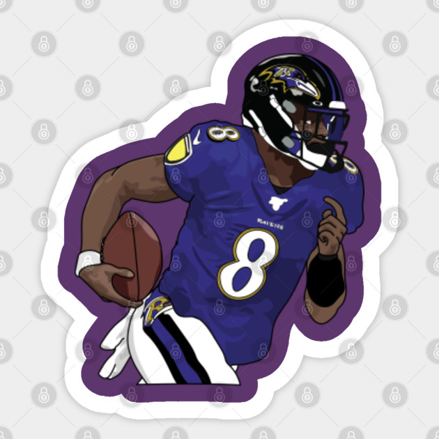 Lamar Jackson Nfl Baltimore Ravens Nfl Sticker Teepublic Uk