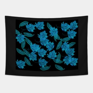 blue leaves Tapestry