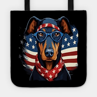 Patriotic Doberman Tote