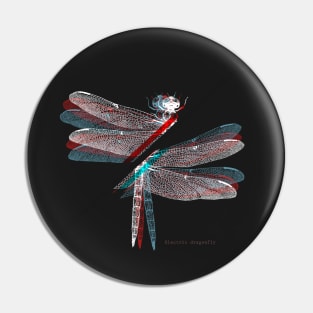 Electric Dragonfly chromatic Dance Electro music Pin