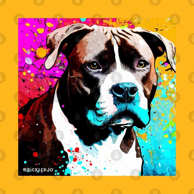 Pitbull Pop Art by Sketchy