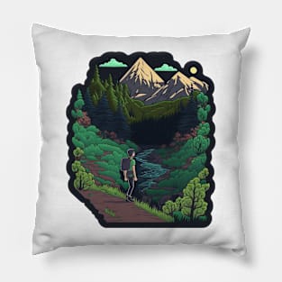 Cute Hiking Motif - Buy and Plant a Tree Pillow