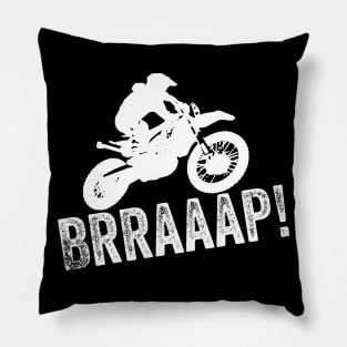 Brraaap Dirt Bike Design Motocross Gift For Riders Brap Pillow