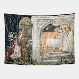 Quest for the Holy Grail,The Attainment,Vision of the Angels and Saint Graal to Percival Tapestry