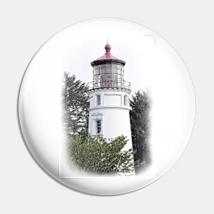 Umpqua River Lighthouse Sketched Pin