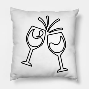 Wine Toast Pillow