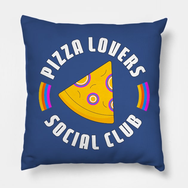 Pizza lover club Pillow by nubikini