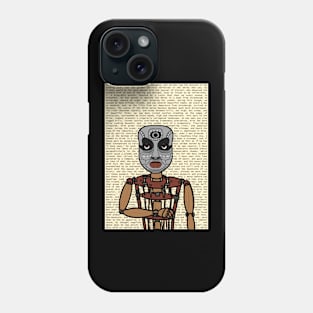 Yusuf NFT - Artistic Puppetry: Character with Indian Mask and Painted Eyes Phone Case