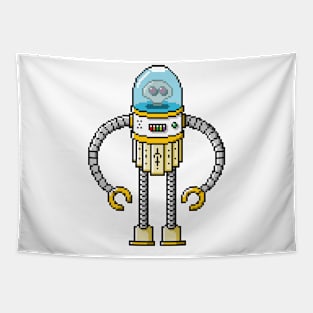 Pixel Robot 101 Tapestry