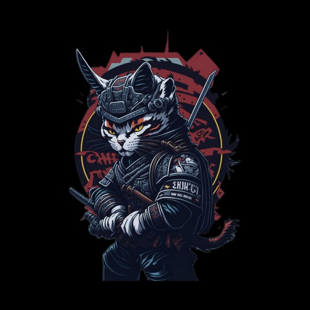 Samurai cat hip hop by Rizstor