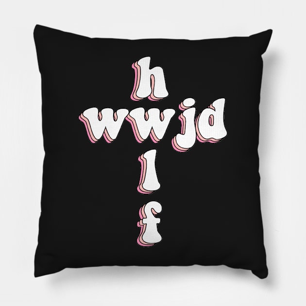 wwjd x hwlf Pillow by mansinone3