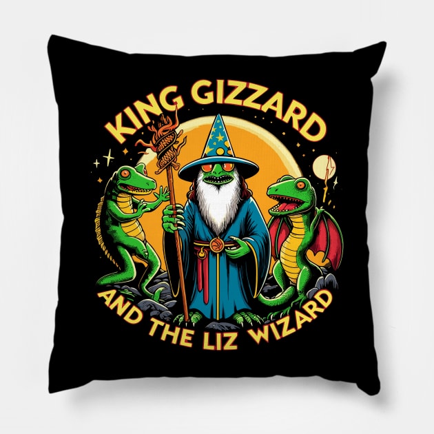 king gizzard and the lizard wizard Pillow by Rizstor
