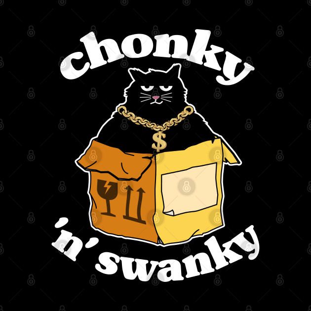 Funny Chonky ´n´ Swanky Black Cat In The Box Gift by Kuehni