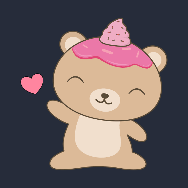 Kawaii Cute Bear T-Shirt by happinessinatee