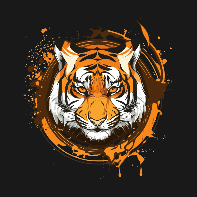 Graffiti Paint Tiger Creative by Cubebox