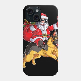 Christmas Santa Claus Riding English Bulldog Xmas Boys Dog Phone Case