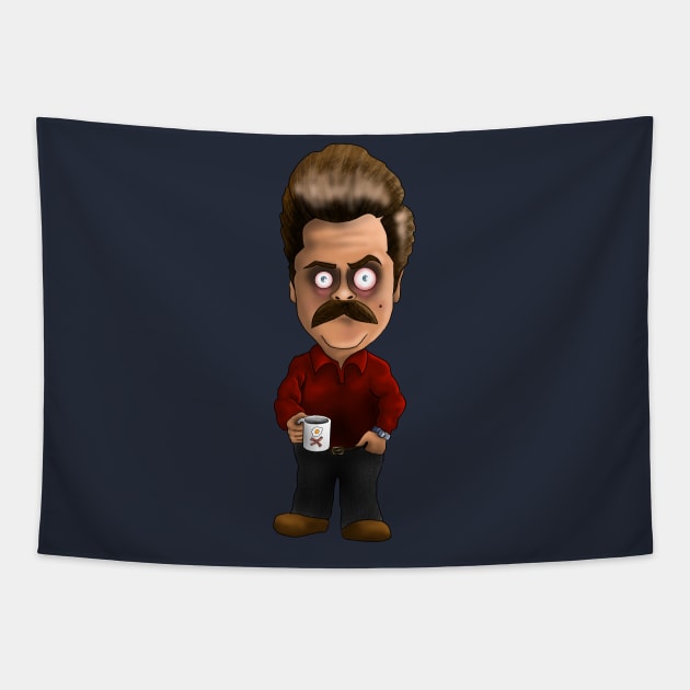 Ron Swanson Tapestry by Chuck