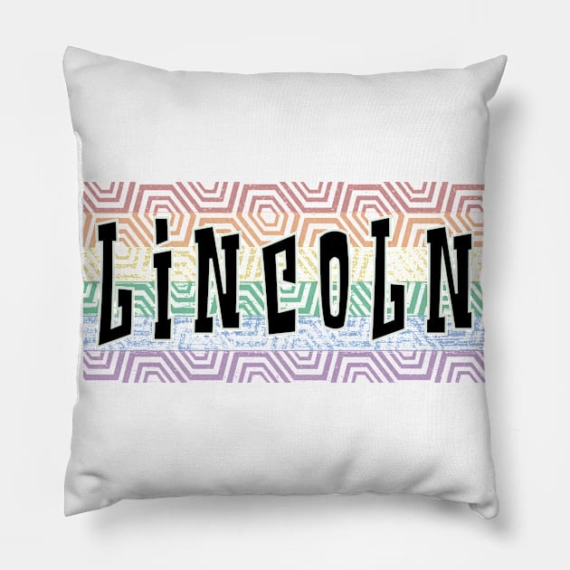 LGBTQ PATTERN AMERICA LINCOLN Pillow by Zodiac BeMac