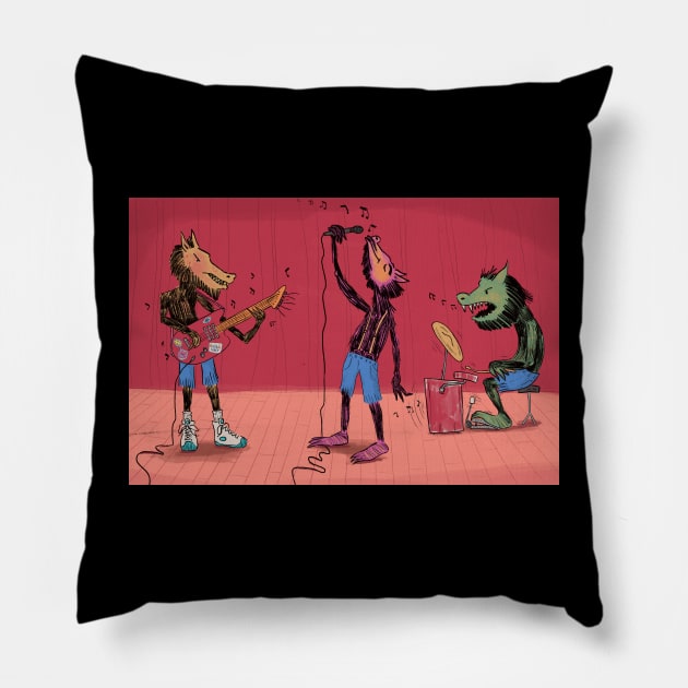 Werewolf Band Pillow by Bad Opera