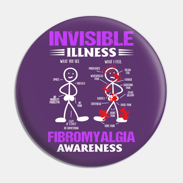 Fibromyalgia Awareness, Invisible Illness, Fibromyalgia Survivor, Fibromyalgia Warrior, Fibromyalgia Support Pin by kumikoatara