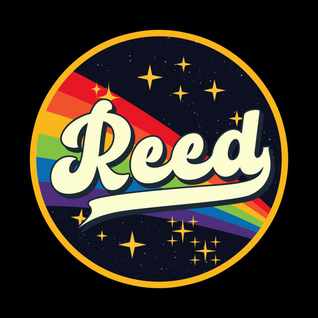 Reed // Rainbow In Space Vintage Style by LMW Art