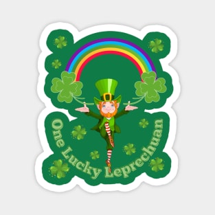 One Lucky Leprechuan Magnet