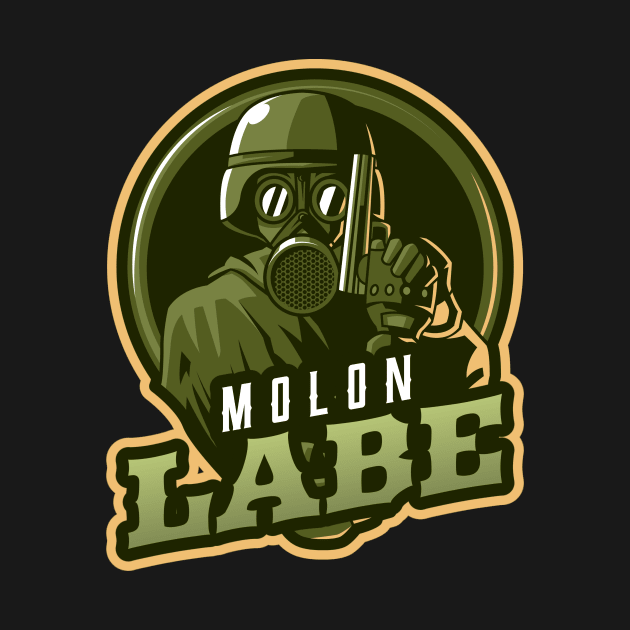 The Gas Mask Soldier With A Gun by Mega Tee Store