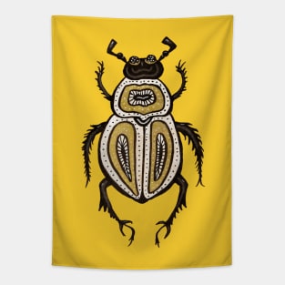 Fun Beetle Abstract Decorative Ink Art Tapestry