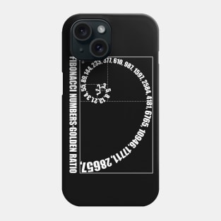 Fibonacci Numbers,  Golden Ratio, Typographic Phone Case