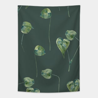 Watercolor of monstera leaves Tapestry