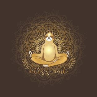 Sloth Meditating Bliss Out T-Shirt