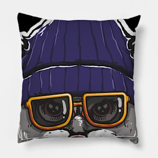 Hipster Cat Pillow