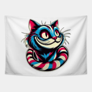 colorful cheshire cat Tapestry