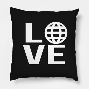 Spaceship Earth Love Millennial Pink Pillow