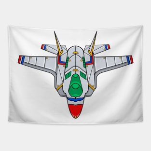 Mecha Cyborg Thunderbirds Ash Plane Tapestry